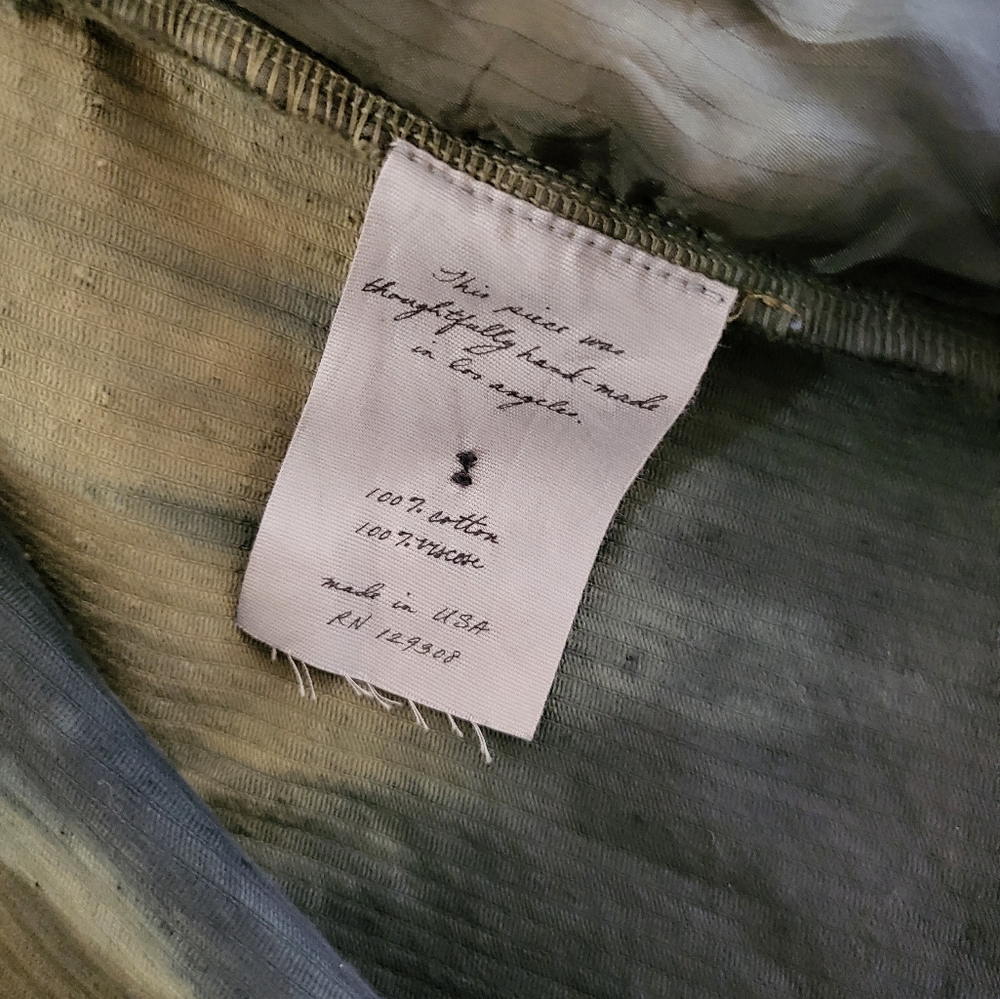 Raquel Allegra tie dye gradient corduroy jacket, sz 0 / S - Picture 3 of 4